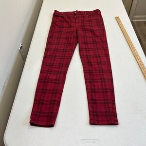 American Eagle Red Plaid Hi-Rise Jegging Ne(x)t Level Stretch Size 10 Regular